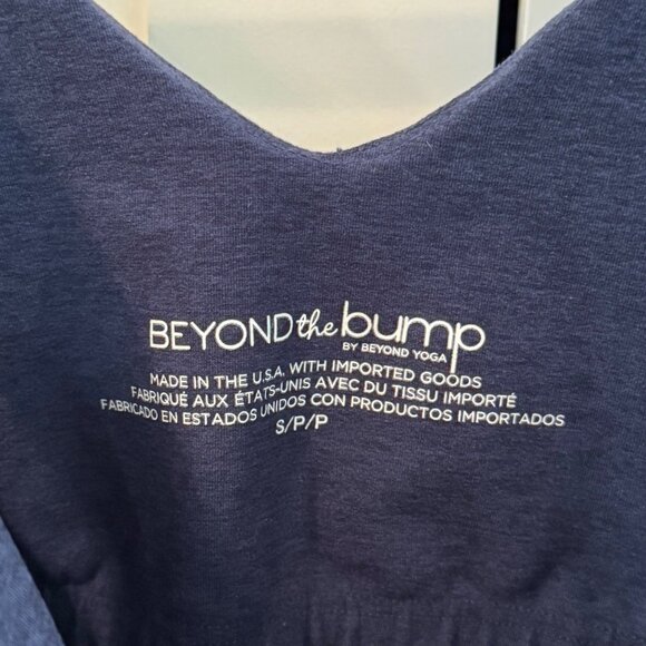 Beyond Yoga Size Small Spacedye Movin Mama Maternity Biker Jumpsuit Navy Blue - Picture 5 of 7